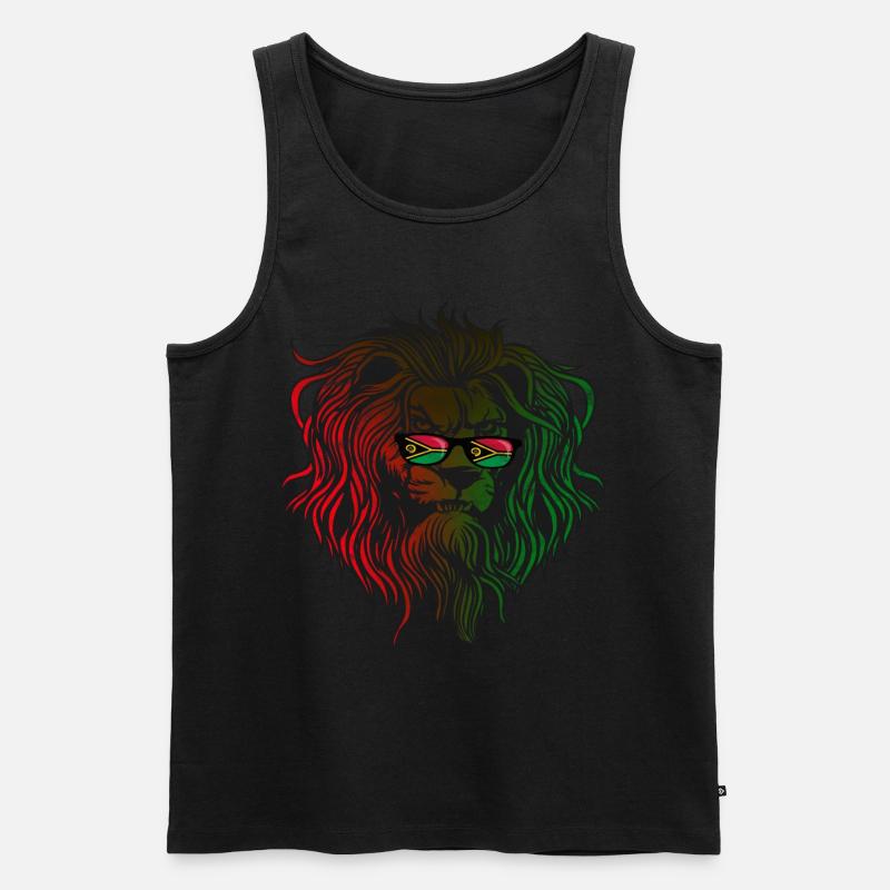 Vanuatu - Männer Premium Bio Tank Top - Schwarz