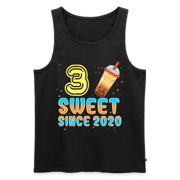 3. Geburtstag Bubble Tee - Männer Premium Bio Tank Top - Schwarz - Vorne - AI Model Male 178 light (178cm)
