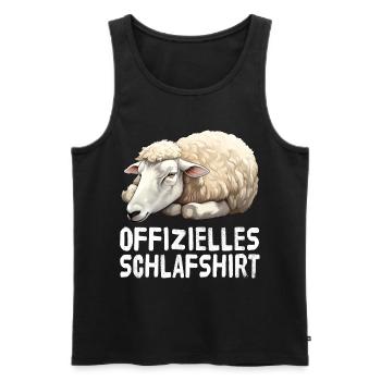 Offizieles Schlafshirt Schaf - Männer Premium Bio Tank Top - Schwarz - Vorne - Michal (187cm)