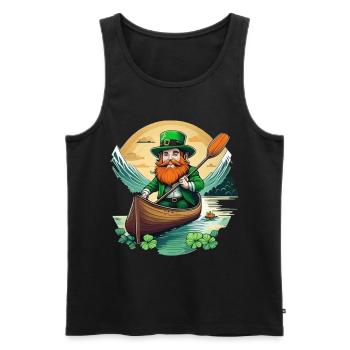 Kayak Trèfle de la Saint-Patrick - Débardeur bio Premium Homme - noir - Devant - Michal (187cm)