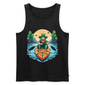 Kayak Trèfle de la Saint-Patrick - Débardeur bio Premium Homme - noir - Devant - Michal (187cm)
