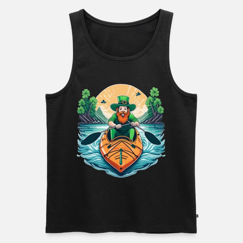 Kayak Trèfle de la Saint-Patrick - Débardeur bio Premium Homme - noir