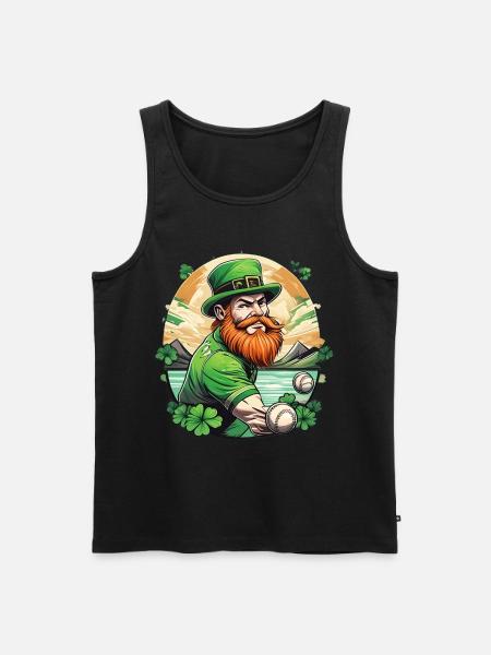 St. Patrick's Day Shamrock Baseball - Men's Premium Organic Tank Top - black