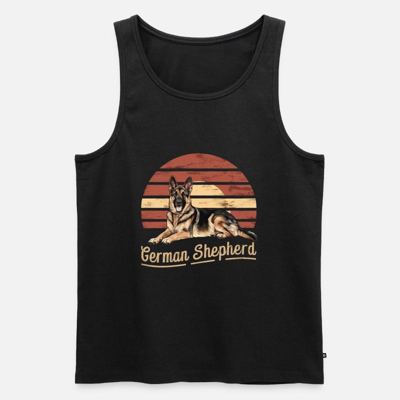 German Shepherd - Männer Premium Bio Tank Top - Schwarz