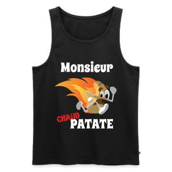 Monsieur Chaud Patate Sprint - Débardeur bio Premium Homme - noir - Devant - Michal (187cm)