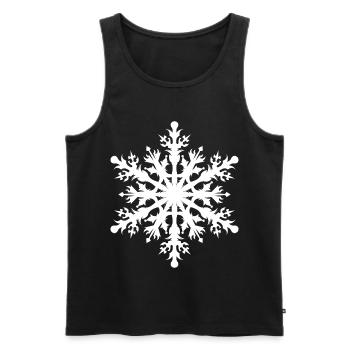 Snowflake Snow Crystals Symbol Winter xmas - Men's Premium Organic Tank Top - black - Front - AI Model Male 178 light (178cm)