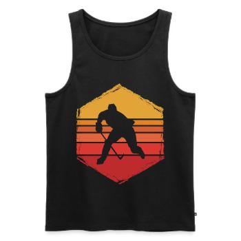 Eishockey - Men's Premium Organic Tank Top - black - Front - Michal (187cm)
