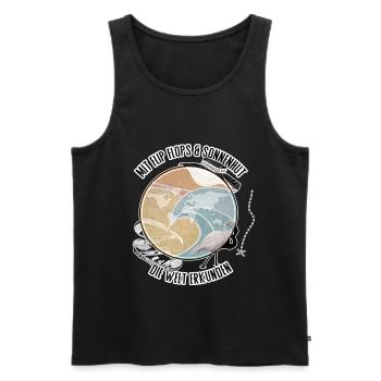 Explore the world with flip flops & sunshine - Men's Premium Organic Tank Top - black - Front - Michal (187cm)