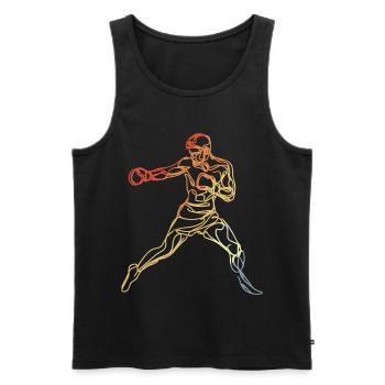 Amateur Boxer Vintage Style - Débardeur bio Premium Homme - noir - Devant - Michal (187cm)