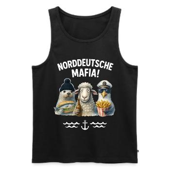 Norddeutsche Mafia - Männer Premium Bio Tank Top - Schwarz - Vorne - AI Model Male 178 light (178cm)
