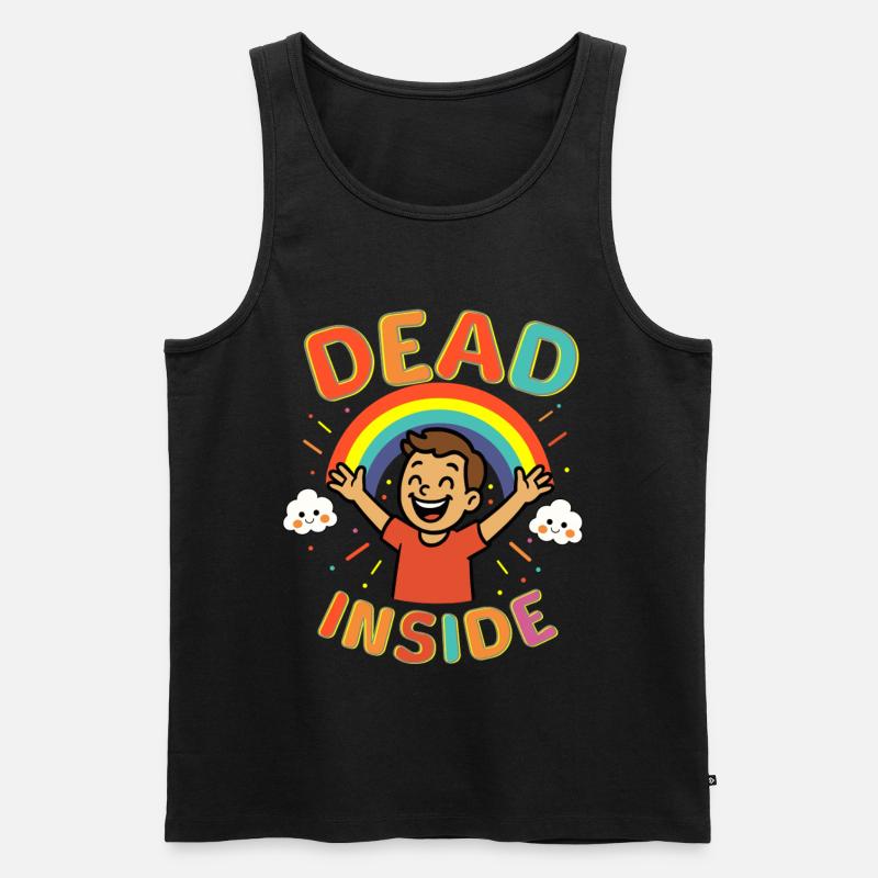 Dead Inside - Männer Premium Bio Tank Top - Schwarz