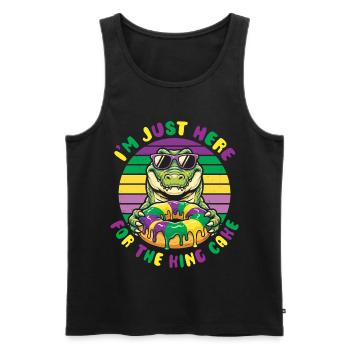 King Cake Mardi Gras Aligator - Männer Premium Bio Tank Top - Schwarz - Vorne - Michal (187cm)