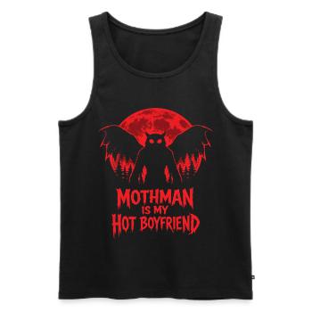Mothman ist mein heißer Freund Kryptid - Männer Premium Bio Tank Top - Schwarz - Vorne - AI Model Male 178 light (178cm)