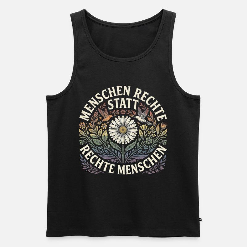 Equality Statement Radicalized by Decency Trend - Männer Premium Bio Tank Top - Schwarz