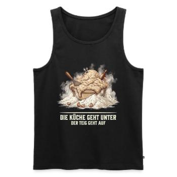 Backen Backchaos Lustiger Spruch Küche Geschenk - Männer Premium Bio Tank Top - Schwarz - Vorne - Michal (187cm)