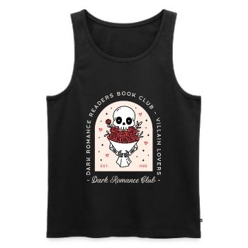 Club de lecture pour lecteurs de romances sombres - Débardeur bio Premium Homme - noir - Devant - Michal (187cm)