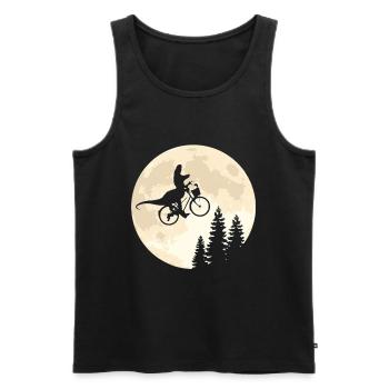 Dino Bicycle Moon Vintage - Men's Premium Organic Tank Top - black - Front - Michal (187cm)