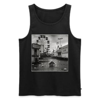 Abandoned Funfair Raccoon Retro Funfair Animal - Men's Premium Organic Tank Top - black - Front - Michal (187cm)