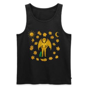 Petit Démon Vampire Édition d’Été Soleil et Lune - Débardeur bio Premium Homme - noir - Devant - Michal (187cm)
