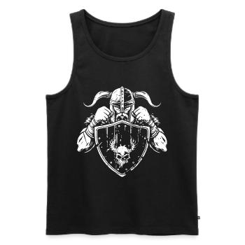 Boxeur viking - Débardeur bio Premium Homme - noir - Devant - Michal (187cm)