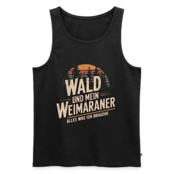 Wald und mein Weimaraner - Männer Premium Bio Tank Top - Schwarz - Vorne - AI Model Male 178 light (178cm)