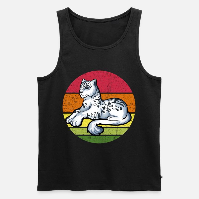 Schneeleopard - Männer Premium Bio Tank Top - Schwarz