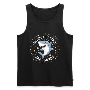 Ready To Attack 3rd Grade - Männer Premium Bio Tank Top - Schwarz - Vorne - Michal (187cm)