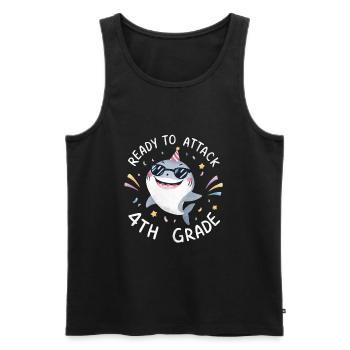 Ready To Attack 4th Grade - Männer Premium Bio Tank Top - Schwarz - Vorne - Michal (187cm)