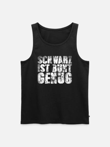 Schwarz ist bunt genug - Männer Premium Bio Tank Top - Schwarz