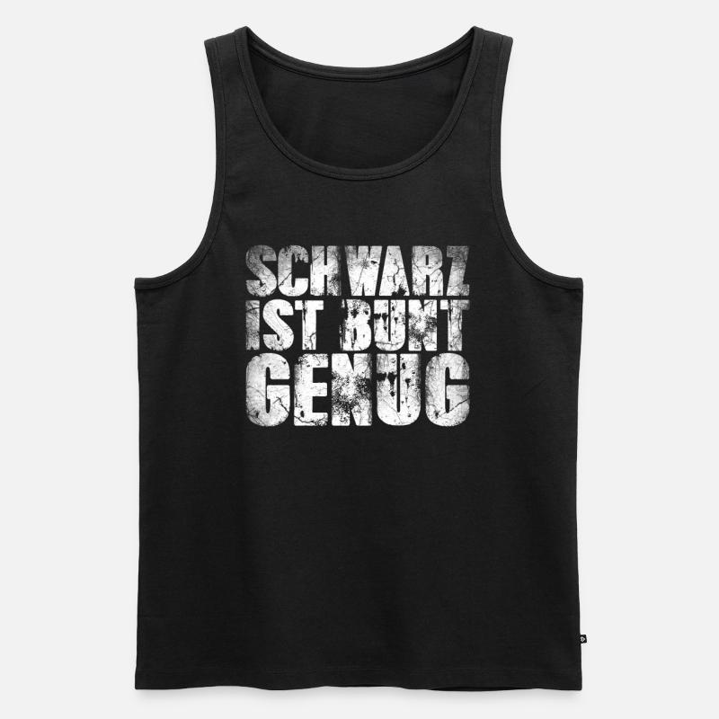 Schwarz ist bunt genug - Männer Premium Bio Tank Top - Schwarz