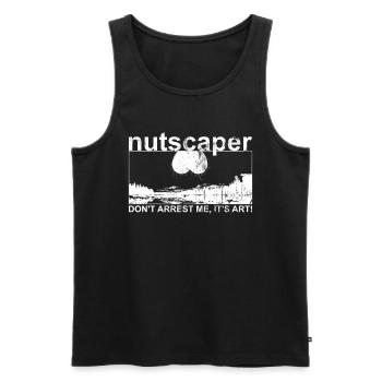 Nutscaper - Don't Arrest Me, Its Art - nutscaping - Männer Premium Bio Tank Top - Schwarz - Vorne - Michal (187cm)