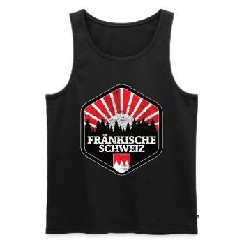 Fränkische Schweiz Geschenkidee Franke Oberfranken - Männer Premium Bio Tank Top - Schwarz - Vorne - AI Model Male 178 light (178cm)