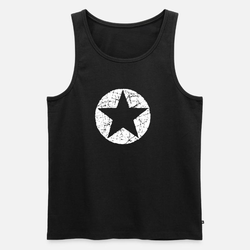 Stern - Männer Premium Bio Tank Top - Schwarz