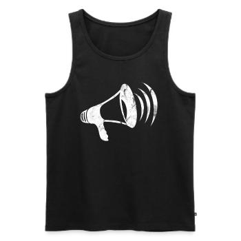 Megaphon I Megafon Shirt I Musiker DJ Tontechniker - Männer Premium Bio Tank Top - Schwarz - Vorne - Michal (187cm)