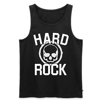 Hard Rock Skull Heavy Metal, Idée Cadeau Punk - Débardeur bio Premium Homme - noir - Devant - AI Model Male 178 light (178cm)