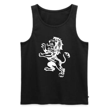 Löwe Wappen - Meißner Löwe I Bayern Löwe Geschenk - Männer Premium Bio Tank Top - Schwarz - Vorne - Michal (187cm)