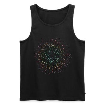 Design your own rainbow vortex - Men's Premium Organic Tank Top - black - Front - AI Model Male 178 light (178cm)