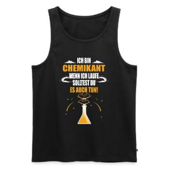 Chemikant Lustiger Spruch Chemie wie kochen - Männer Premium Bio Tank Top - Schwarz - Vorne - Michal (187cm)