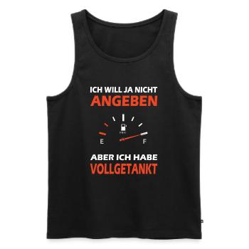 Tanken Benzin Auto Motorrad Tankstelle Diesel - Männer Premium Bio Tank Top - Schwarz - Vorne - Michal (187cm)