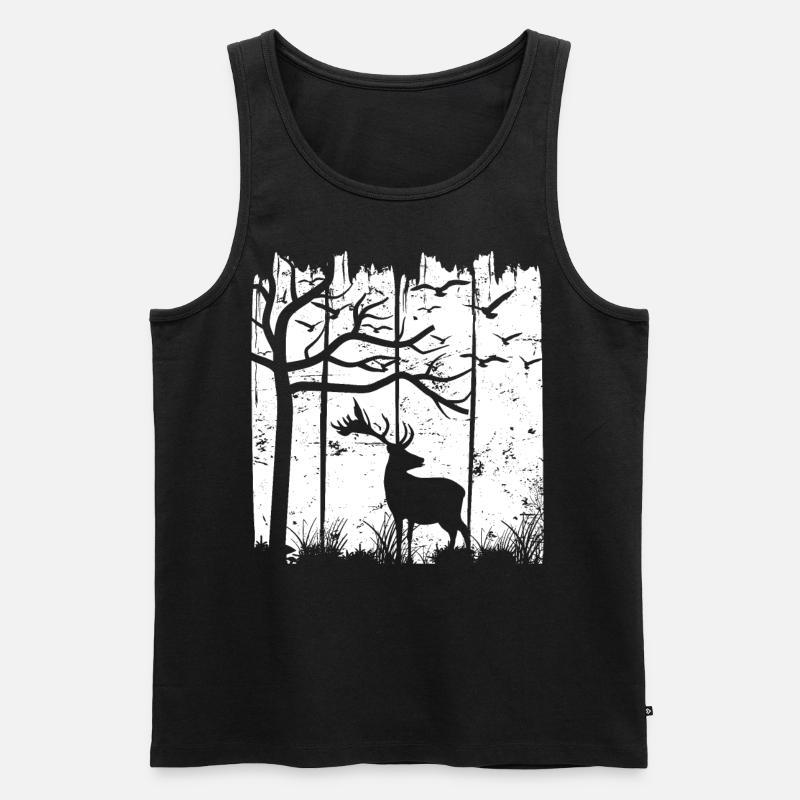 Leben im Wald - Männer Premium Bio Tank Top - Schwarz