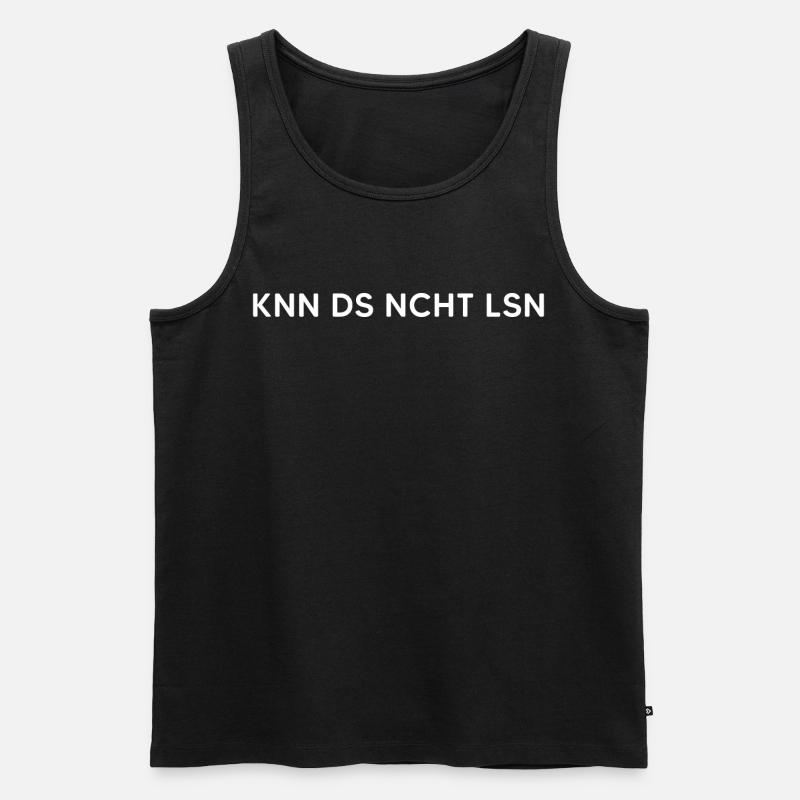 KNN DS NCHT LSN - Männer Premium Bio Tank Top - Schwarz