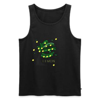 Zitronen Baum Orange Citrus Mandarine Geschenk - Männer Premium Bio Tank Top - Schwarz - Vorne - AI Model Male 178 light (178cm)