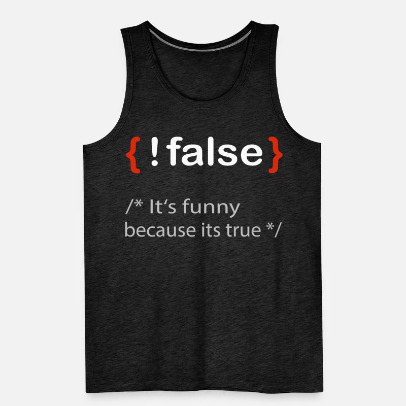 Programmer false true Computer Scientist Student Men's Premium Organic Tank Top