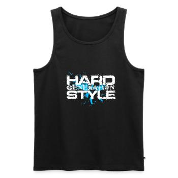 hardstyle génération - Débardeur bio Premium Homme - noir - Devant - AI Model Male 178 light (178cm)