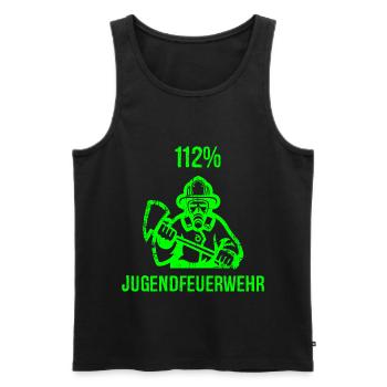 Jugendfeuerwehr Feuerwehrmann Feuerwehr Geschenk - Männer Premium Bio Tank Top - Schwarz - Vorne - Michal (187cm)