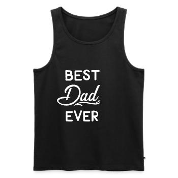 Père cadeau héros cadeau de la fête des pères fils fille - Débardeur bio Premium Homme - noir - Devant - Michal (187cm)