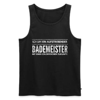 Bademeister Chlorreichen Zukunft Geschenk - Männer Premium Bio Tank Top - Schwarz - Vorne - Michal (187cm)