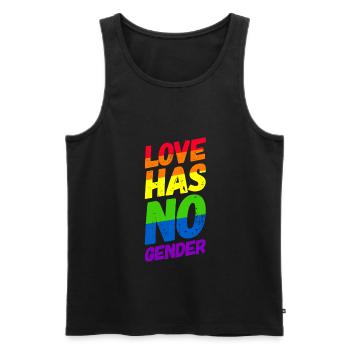 Homosexualité LGBT CSD Gay Pride - Débardeur bio Premium Homme - noir - Devant - AI Model Male 178 light (178cm)