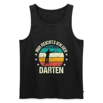 Mir Reichts Ich Geh Darten Dartspieler Darts - Männer Premium Bio Tank Top - Schwarz - Vorne - Michal (187cm)