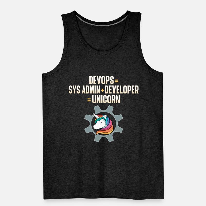 Sys-Admin Developer Devops Engineer Unicorn Men's Premium Organic Tank Top